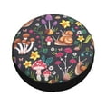 thumbnail image 3 of Bingfone Mushrooms Snails Butterflies Spare Tire Cover Weatherproof Universal Wheel Protectors For Rv Camper Travel Trailer Suv Truck 17 Inch, 3 of 9