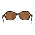 thumbnail image 4 of Womens Anti-Glare Polarized Oval Round Butterfly Buckle Hinge Sunglasses Tortoise Brown, 4 of 4
