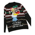 thumbnail image 5 of The Simpsons Chandail de Noël Noir pour Homme, 5 of 5