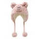 thumbnail image 1 of Divertido gorro de peluche con diseño de cerdito, bonito, lindo, gorro de invierno para niñas, adultos, adolescentes, mujeres., 1 of 9