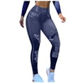 thumbnail image 1 of Gibobby Leggings de yoga para mujer Pantalones Leggings Cintura Mujer Alta sin costuras Levantamiento Sólido Butt Yoga Pantalones(Marina,XL), 1 of 5