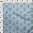 thumbnail image 2 of oneOone Viscose Jersey Fabric Floral Block Print Fabric BTY 60 Inch Wide, 2 of 5