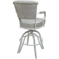 thumbnail image 2 of Miami Bar Height 30" Swivel Tilt Metal Bar Stool -Smoke Beige Fabric-White Frame, 2 of 3