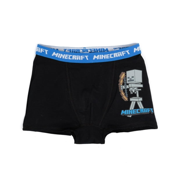 Minecraft Boxer Briefs (3 Pack) Creeper Crew Underwear for Boys