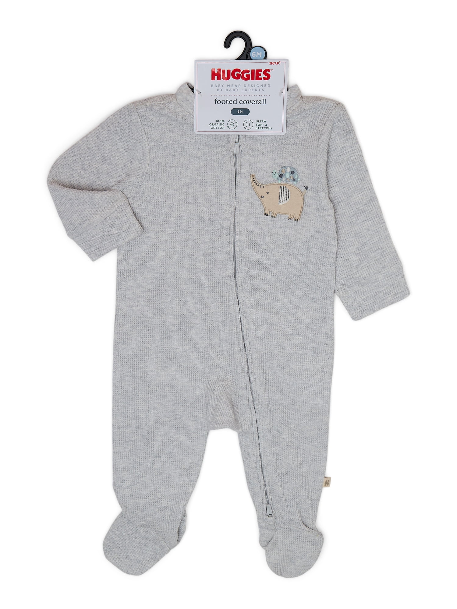 Huggies Baby Boy Alex The Elephant Organic Sleep and Play, Sizes NB-9M