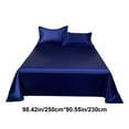 thumbnail image 3 of Ckraxd Ice Silk Bed Sheet Set - Soft, Breathable, Cooling, Machine Washable - Includes 1 Fitted Sheet & 2 Pillowcases for All Seasons Comfort, 3 of 9