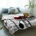 thumbnail image 3 of Vintage Flower Soft Throw Blankets for Bed Couch Living Room 50x60inch Red Poppy Floral Watercolor Cozy Plush Fleece Lightweight Throws Cover Bedding Blanket, 3 of 6