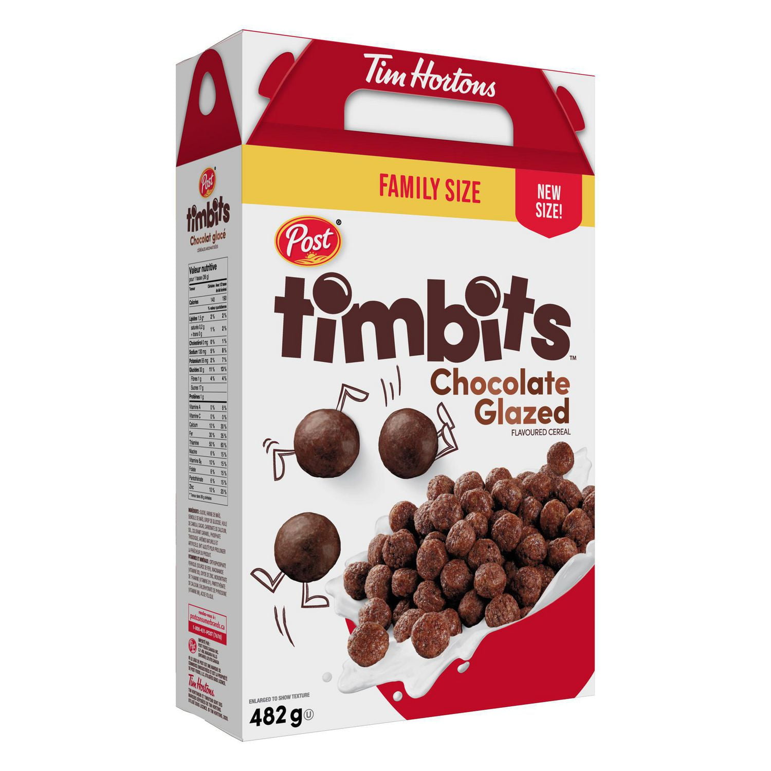 Post Timbits Cereal Chocolate Glazed, Family Size