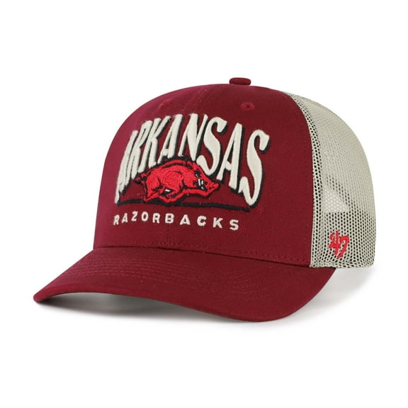 Men's '47 Cardinal Arkansas Razorbacks Arid Adjustable Trucker Hat
