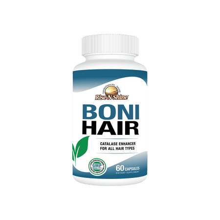 BoniHair Supplement for All Hair Types, Saw Palmetto, Calcium, Vitamin B, by Rise-N-Shine - 60 Count