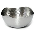 thumbnail image 1 of Bezrat Hammered Stainless Steel Serving Bowl – Multipurpose Fruit/Salad/Snacks Decorative Metal Wave Bowls (9.4" x 9.4"), 1 of 6
