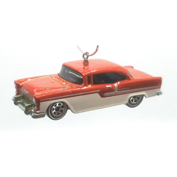 Christmas Ornament for 1955 Chevy Orange White