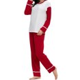 thumbnail image 3 of Unique Bargains Women's Round Neck Nightwear with Pants Loungewear Pajama Sleepwear Sets, 3 of 5