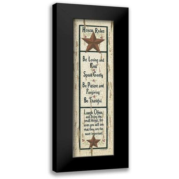 Spivey, Linda 7x14 Black Modern Framed Museum Art Print Titled - House Rules