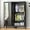 Mirror Black, variant on 75" Tall Metal Armoire Wardrobe Closet with 3 Doors, Adjustable Hanging Rod and 5 Adjustable Shelves, Freestanding Storage Cabinet Organizer for Bedroom, Office, Laundry Room,White