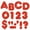 Red, variant on Trend Enterprises  Ready Letters 4 in. Casual Red Sparkle - Pack of 3