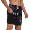 thumbnail image 3 of Fotbe Vintage Rose Men’s Swim Trunks Quick Dry Swim Shorts Board Shorts with Mesh Lining-Large, 3 of 9