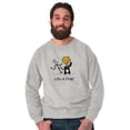 thumbnail image 5 of BBQ Exploding Fire Unlucky Grilling Men's Crewneck Sweatshirt Brisco Brands S, 5 of 6
