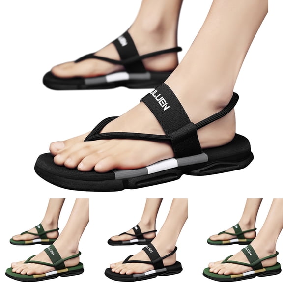 CAIXIA Men's Soft Flip Flops, Comfortable Thong Sandals, Lightweight Casual Slides for Indoor and Outdoor Use