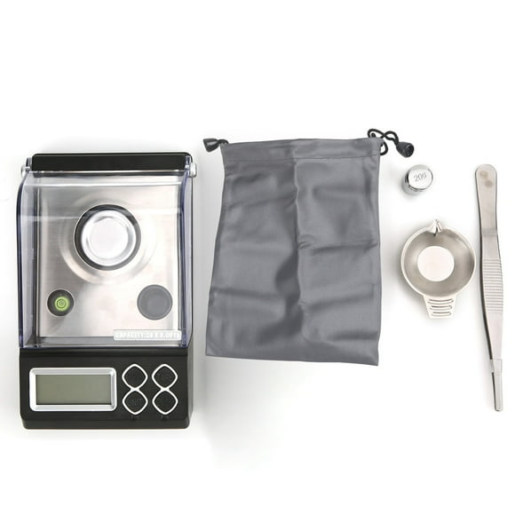 Mini báscula electrónica profesional de alta precisión para joyería, con peso en miligramos, 20 g/0,001 g