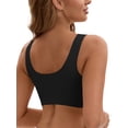thumbnail image 3 of INSPIRE CHIC Nursing Bra for Women's Crossover Push Up Wirefree Sleep Breastfeeding Comfortable Maternity Bralette S Black, 3 of 4