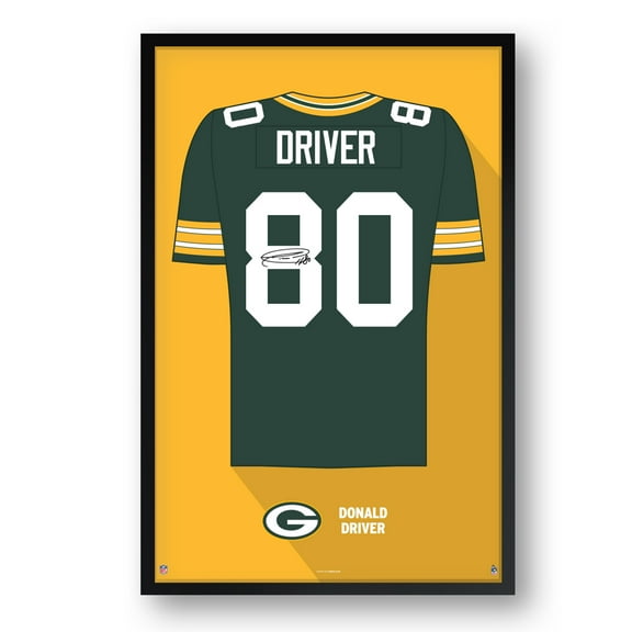 Donald Driver Green Bay Packers Framed 14" x 20" Retired Jersey Art Print