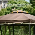 thumbnail image 6 of SYNGAR 10 x 9 ft Patio Gazebo, Outdoor Tent with Double Vented Roof and Mosquito Netting, Backyard Relaxing Gazebo Canopy for Shade and Rain, Perfect for Poolside, Deck, Garden, Brown, D5538, 6 of 10