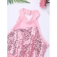 thumbnail image 6 of iiniim Kids Girls' Halter Sequined Lyrical Dance Tutu Dress Irregular Latin Ballet Dancewear, 6 of 7