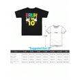 thumbnail image 3 of MAWOTEA Bruh I'm 10 Letter Print Summer Graphic T-shirts for Outdoor Sports and Daily Wearing, Young Girls T-Shirts, Ideal Birthday Gift Size from 3-13Y, 3 of 5
