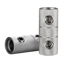 HIAKDOFT 2Pcs Silver Brass Butt Connectors for Automotive Electrical Connectors 0.4 x 1.2 Inch