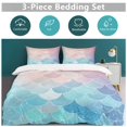 thumbnail image 5 of Mermaid Fish Scales Duvet Cover Set Themed Multicolor Polyester Bedding Set for Bedroom Decoration with 2 Pillow Shams, 5 of 6