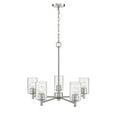 thumbnail image 2 of Millennium Lighting  Ashli 3 Light Chandelier with Clear Honeycomb Glass Shades 5 Light - Brushed Nickel, 2 of 5
