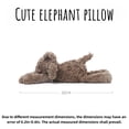 thumbnail image 5 of Soft Elephant Stuffed Animal Plush Toy - 13.8''  Chubby Elephant Soothing Sleep Pillow, 5 of 6