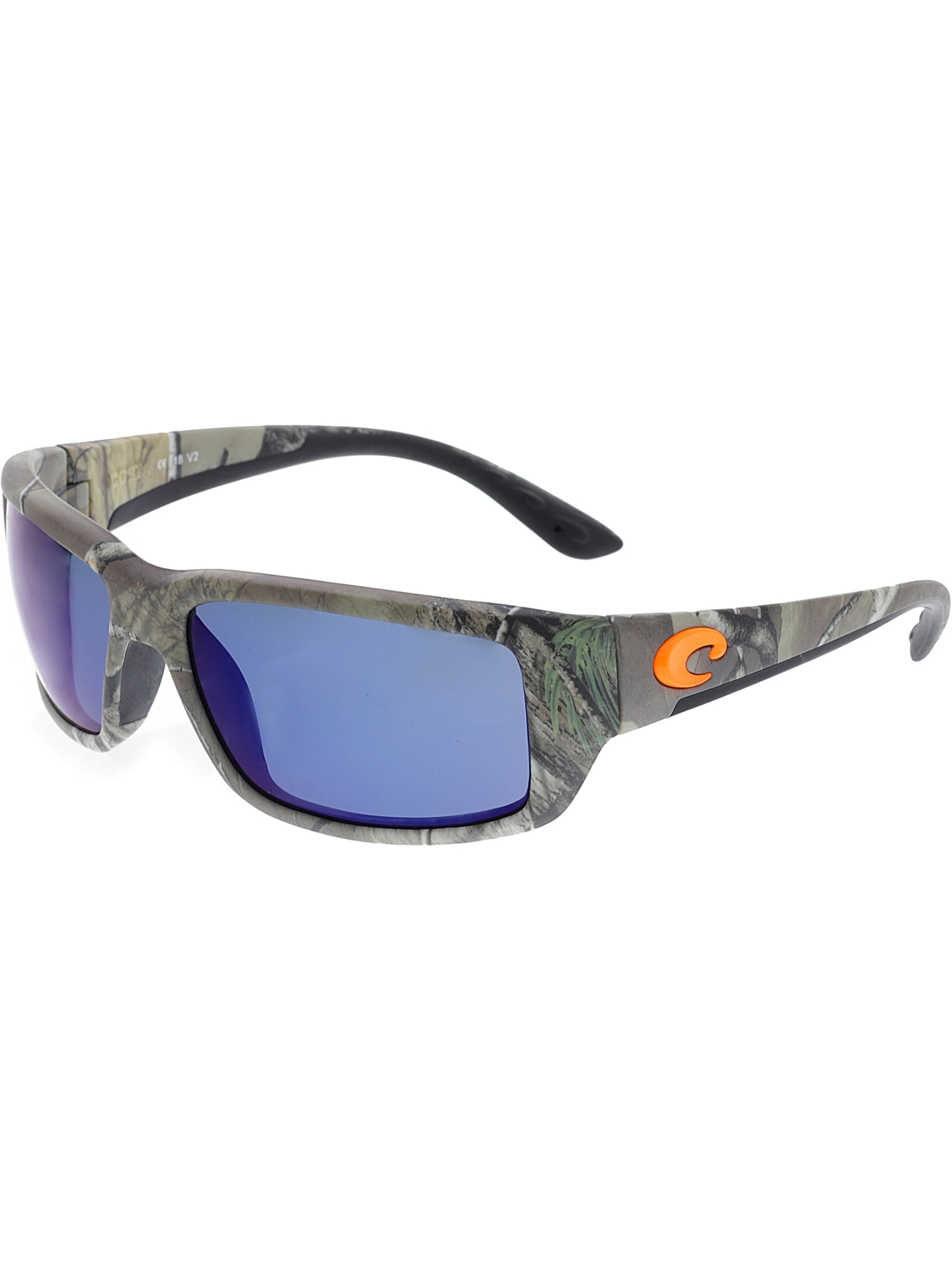 Costa Del Mar Men's Polarized Fantail TF69OBMP Brown Rectangle