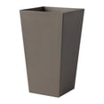 thumbnail image 4 of Bloem Finley 20" Tall Tapered Plastic Planter, Indoor/Outdoor, Peppercorn, Set of 2, 4 of 5