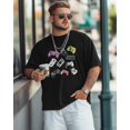 thumbnail image 3 of Camisetas para hombre, camisetas de manga corta con cuello redondo y diseño de consolas de videojuegos, camisetas informales holgadas para adolescentes y niños., 3 of 7