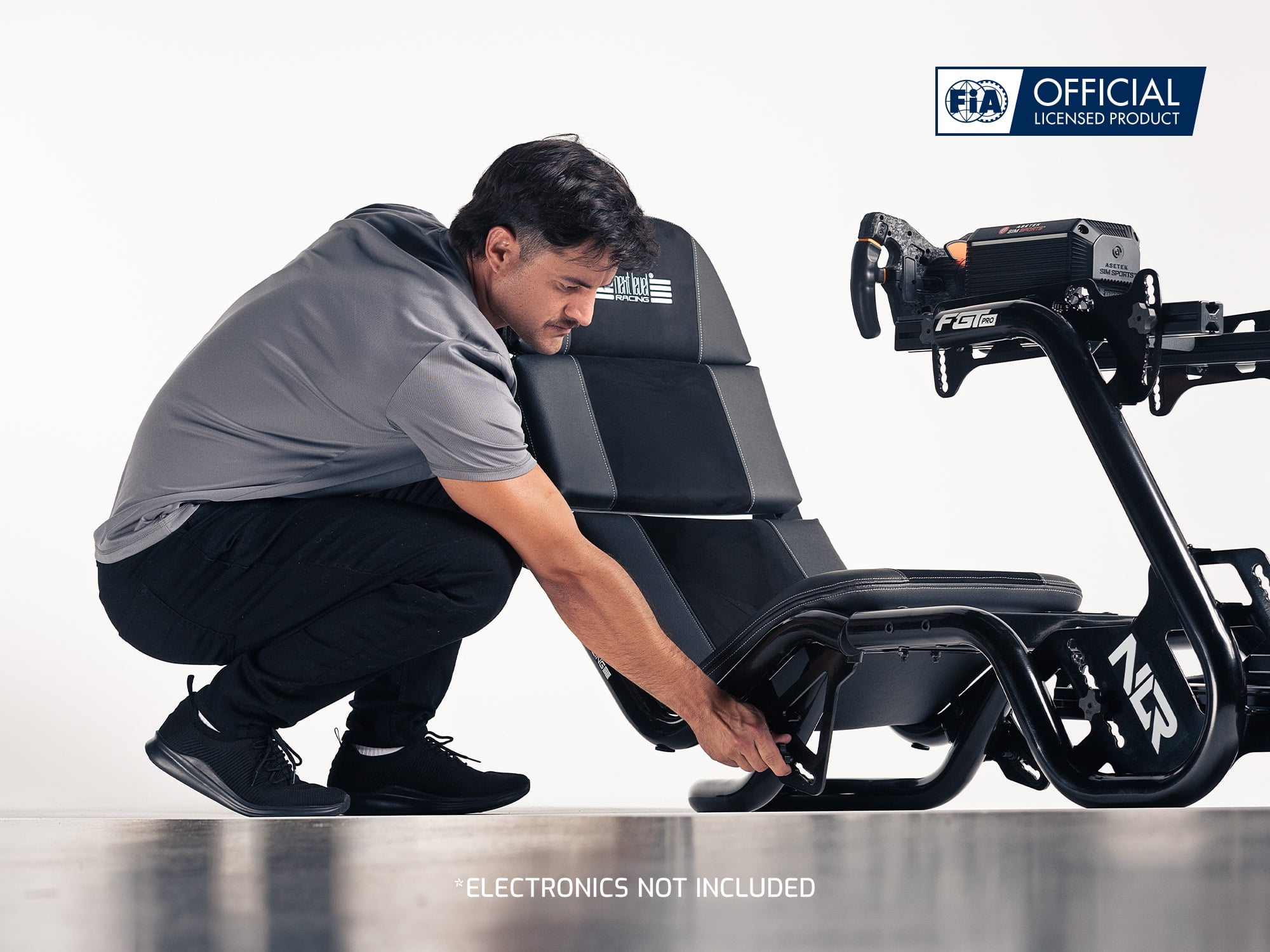 Next Level Racing® F-GT Pro Formula and GT Racing Simulator Cockpit- Black Edition [NLR-R003]