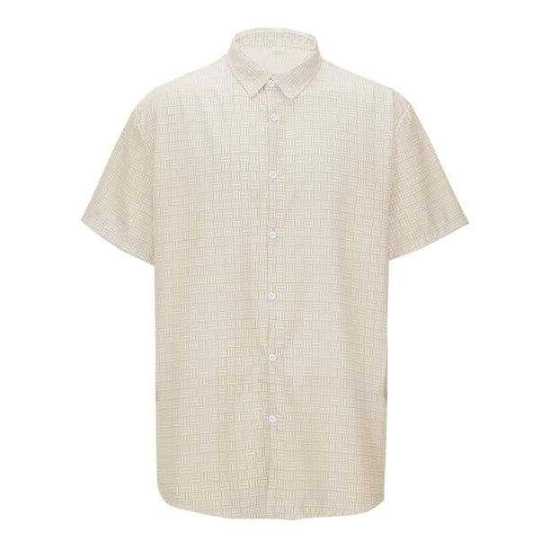 Camisa informal de manga corta de verano para hombre: poliéster spandex, color liso, transpirable, para todas las ocasiones, fácil de cuidar (S-XXXL)