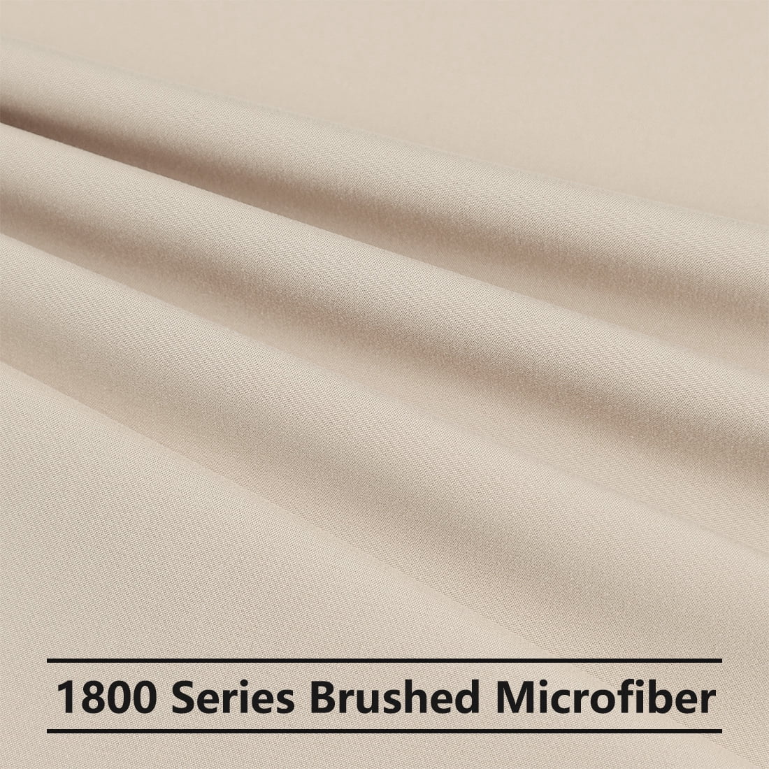 Unique Bargains 2-Piece 1800D Microfiber Solid Pillowcases Khaki Queen