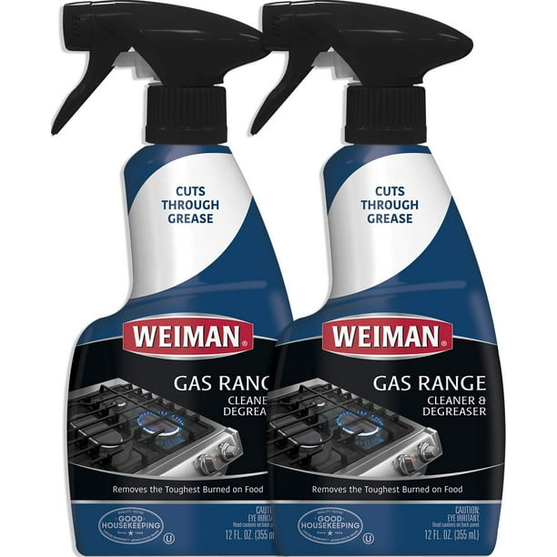 Weiman Gas Range Cook Top Cleaner and Degreaser 12 Ounce (2 Pack