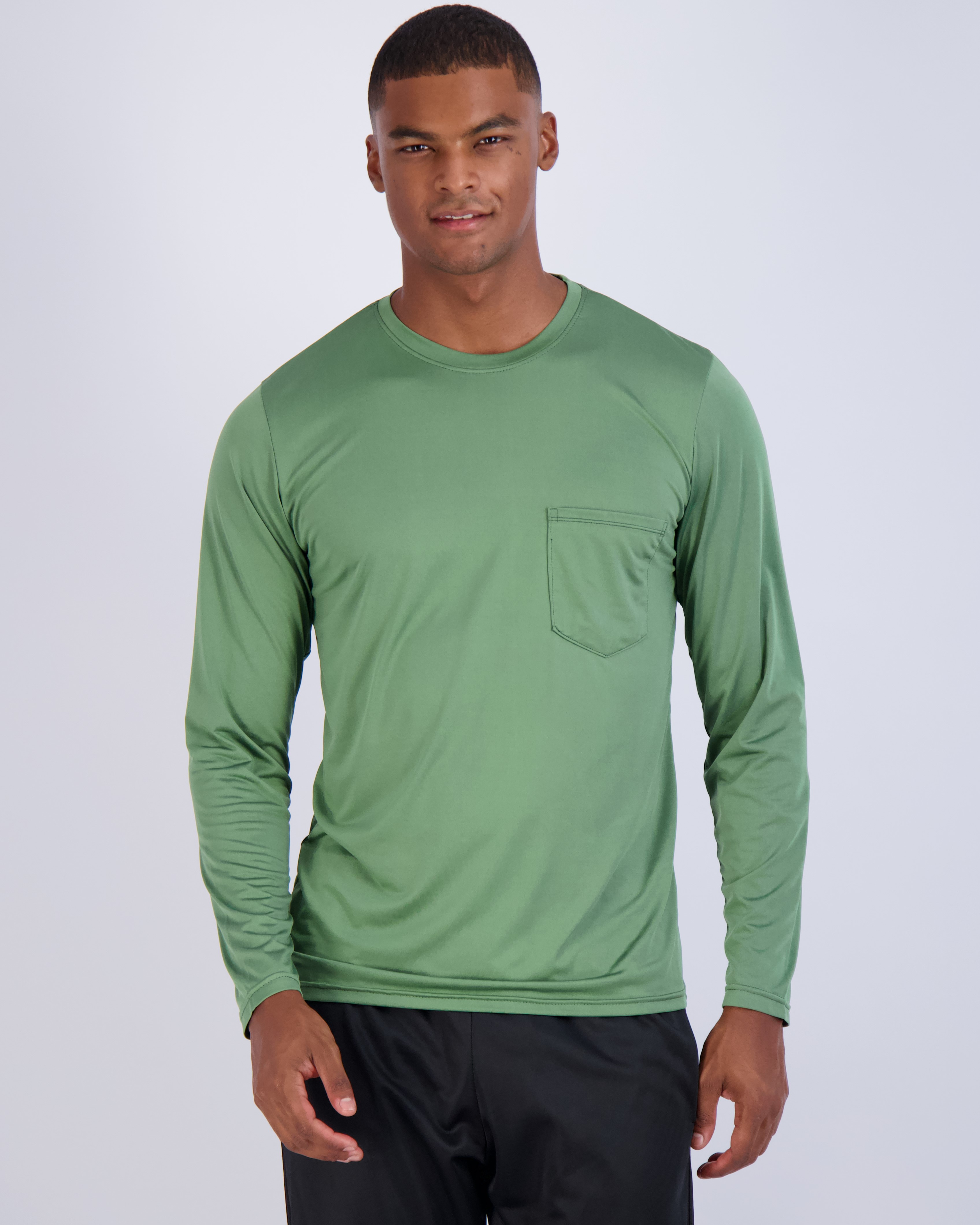 Real Essentials 4 Pack: Men's Dry-Fit Active Athletic Long Sleeve ...