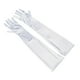 thumbnail image 1 of Guantes largos, manoplas, elegantes, protección solar, antideslizantes, hasta el codo. Blanco, 1 of 9