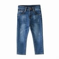 thumbnail image 3 of cocolona Boys Full Length Jeans Casual Stretch Denim Pants Fashion Solid Color Loose Straight Leg Pants 2-10 Years, 3 of 4
