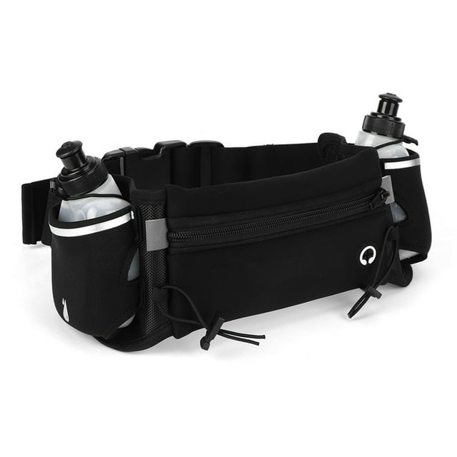 Sports Waist Bag, Waterproof Waist Bag Bottle Waterproof Multifunction Simple Use With Antislip Particles For Running Black