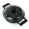 thumbnail image 2 of Gibson Cuisine Venus 4 Quart Nonstick Aluminum Braiser Pan with Borosilicate Glass Lid in Black, 2 of 5