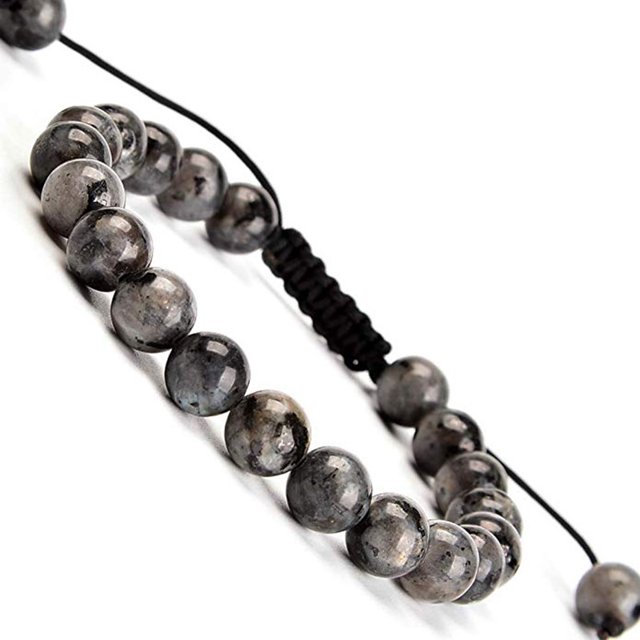 Massive Perles Naturel Pouvoir de Guérison Perles de Cristal Unisexe Bracelets en Macramé Réglables 8mm - Style13