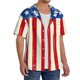 thumbnail image 2 of Fotbe America Flags2 Camisa Estampada de Manga Corta para Hombre, Casual de Verano, Estilo Playero, Sin Arrugas-XX-Large, 2 of 5