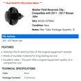thumbnail image 2 of Washer Fluid Reservoir Clip - Compatible with 2011 - 2017 Nissan Juke 2012 2013 2014 2015 2016, 2 of 2