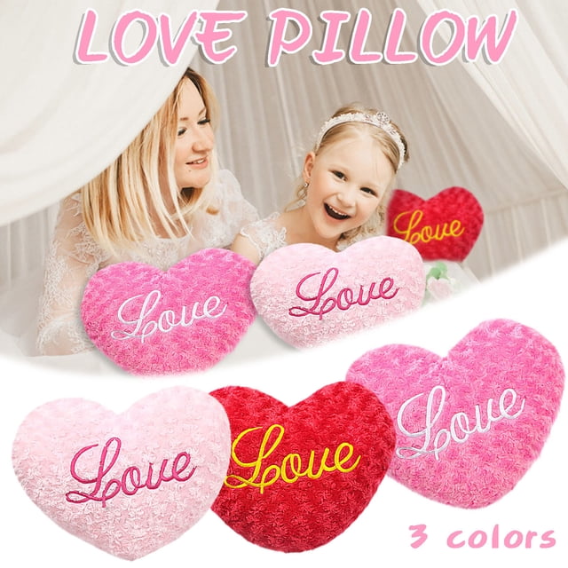 Xihbxyly Cojín de Corazón para Pareja, Diseño Suave y Acogedor, Perfecto para Acurrucarse o Relajarse, Versátil para Sofá o Cama, Regalo Ideal para Aniversarios o San Valentín, Tamaño 40 X 40 Cm.