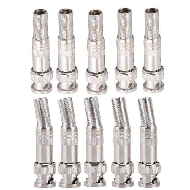 Conector macho BNC de núcleo de cobre, 10 Uds., para acoplador de Cable Coaxial RG59